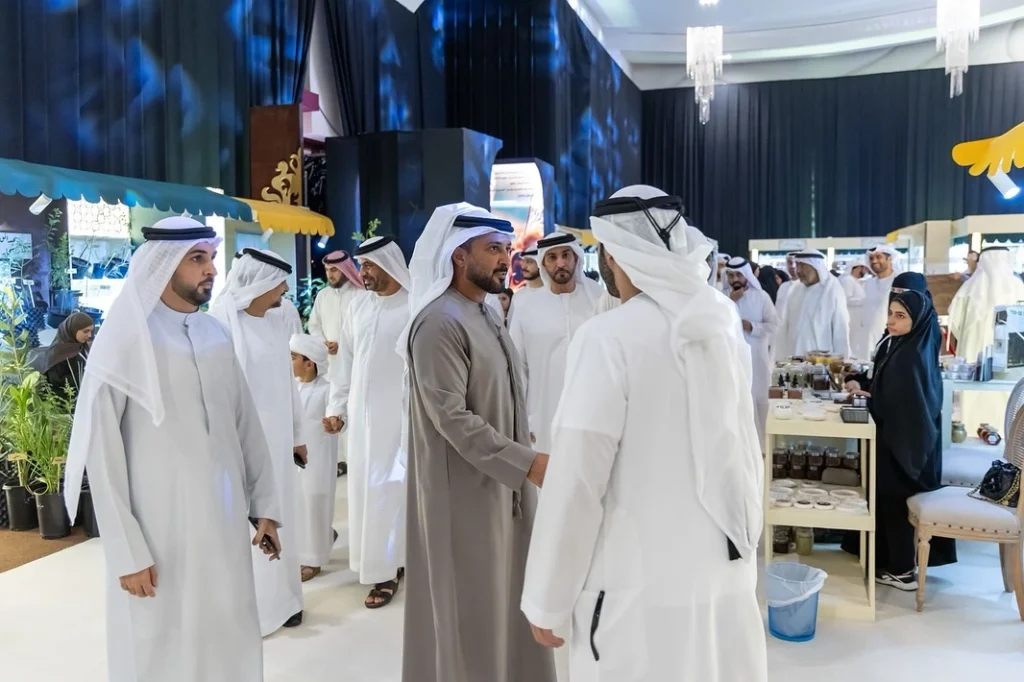 VIP guests touring the festival stalls at the LIWA Ajman Dates & Honey Festival 2025