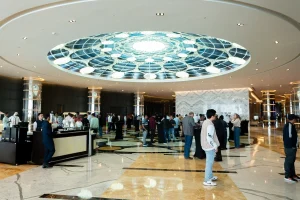 LAHAB employees engaging in fun team-building challenges, laughter, and collaboration at the event.