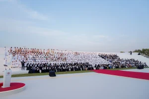 Topaz Events delivered a comprehensive turnkey solution for the Sheikh Sultan Award, managing every aspect of production including precision audio-visual engineering, custom scenic fabrication, staging, grandstand seating, and seamless guest registration logistics.