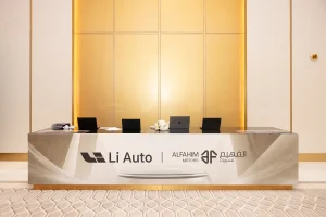Li Auto L9 launch event registration desk in Dubai by Topaz Events